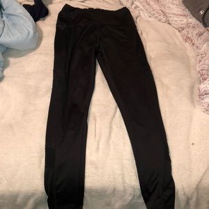black mesh leggings